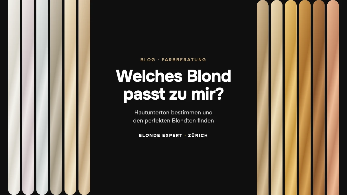Welches Blond passt zu mir: Farbpalette der Blondtöne von Platinblond über Beige bis Karamell und Erdbeerblond