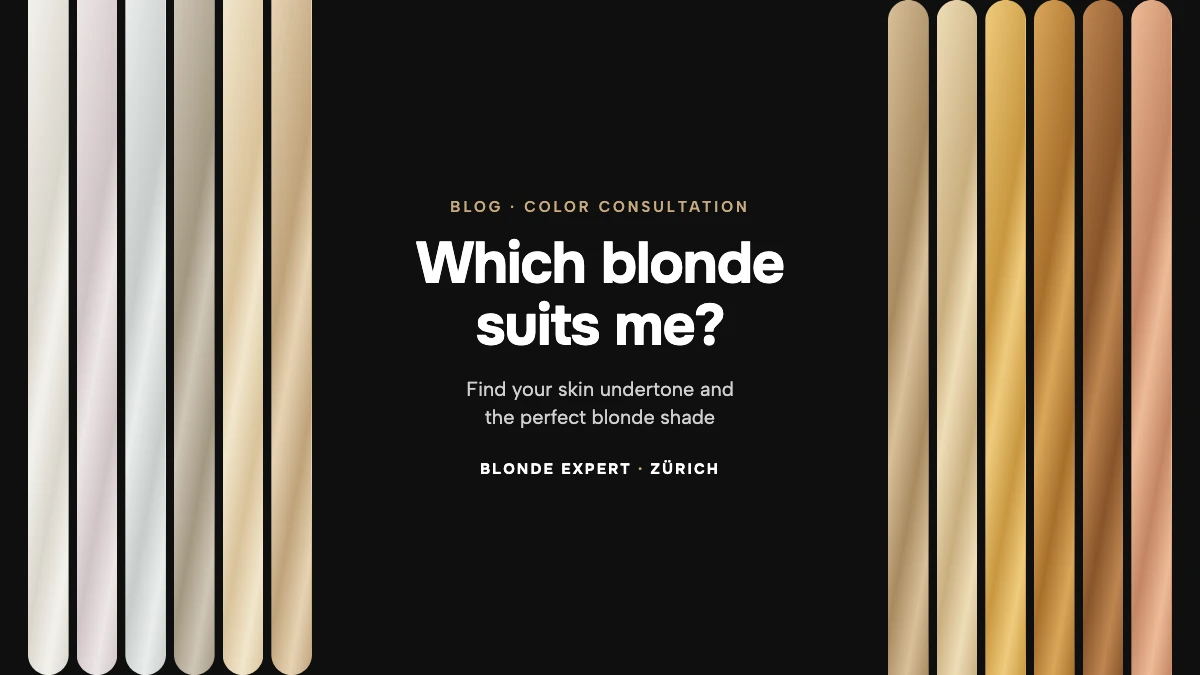 Which blonde suits me: palette of blonde shades from platinum and beige to caramel and strawberry blonde